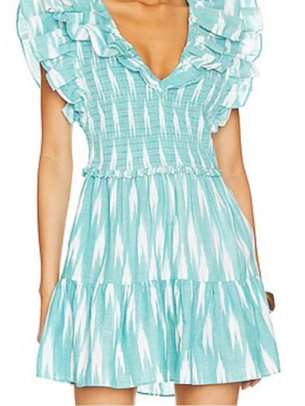 Saylor Annalee Dress in Teal large mini ruffle